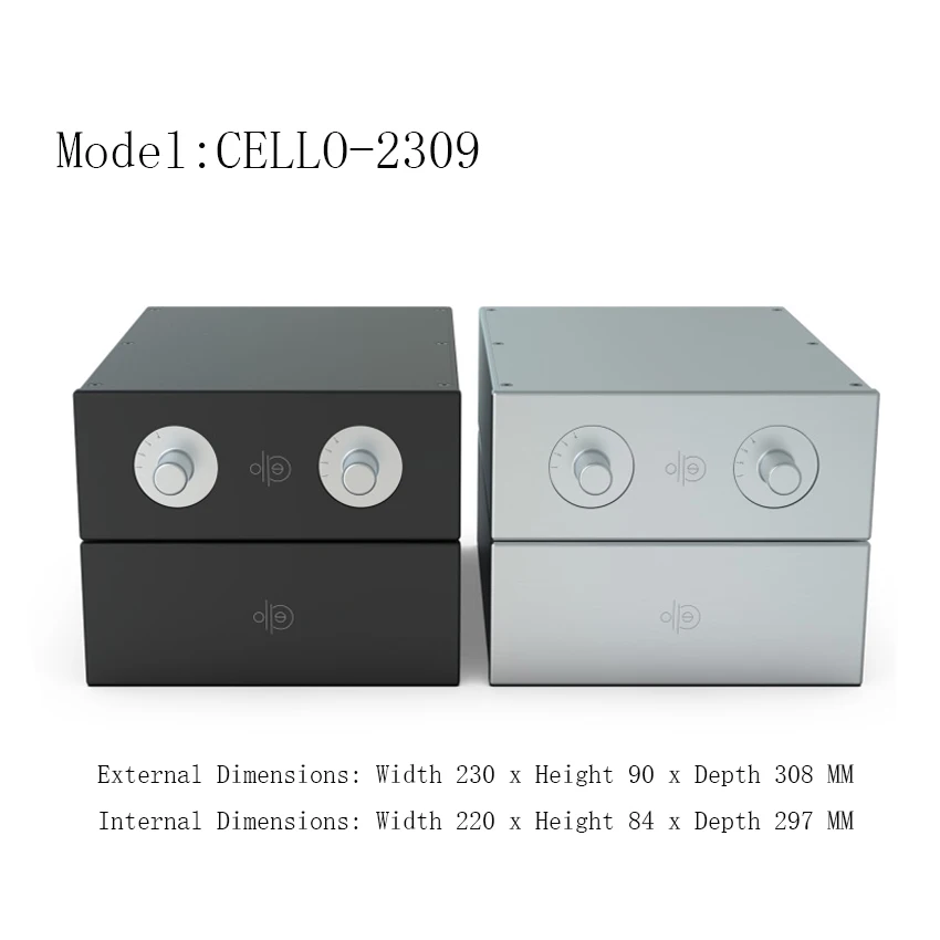 Weiliang Audio CELLO 2309 All-Silver Aluminum Preamp Chassis Power Amplifier Chassis Aluminum Alloy Housing