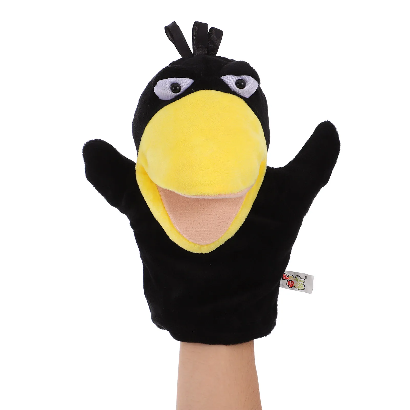 

1 Piece Crow Finger Puppet Soft Touch Animal Head Interactive Plaything for Kids Indoor Outdoor Creative Motor Skill Development