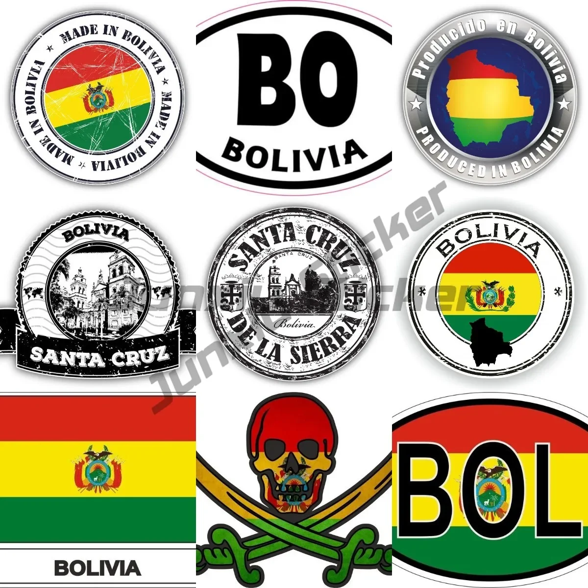 

Personalized Bolivian Flag Body Decoration Car Sticker for PVC Decal Used in Car Bumpers Car Windshields Pull Rod Boxes Laptops
