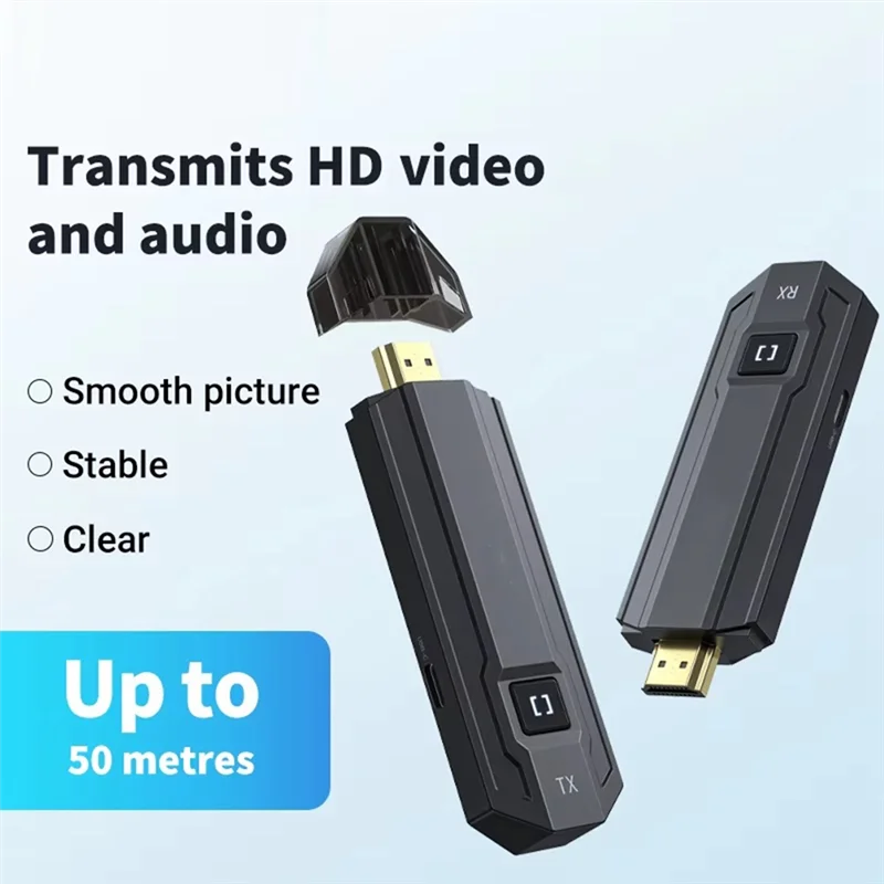 【B74A】-Compatible Wireless Transmitter And Receiver 1080P For Laptop TV Projector Monitor Camera Audio Meeting Transmitter