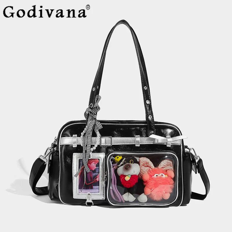 

2025 New Large Capacity Sweet Cool Girl Japanese Original Lolita Pain Bag Cute Doll Bag Student Class Commute Crossbody Bag