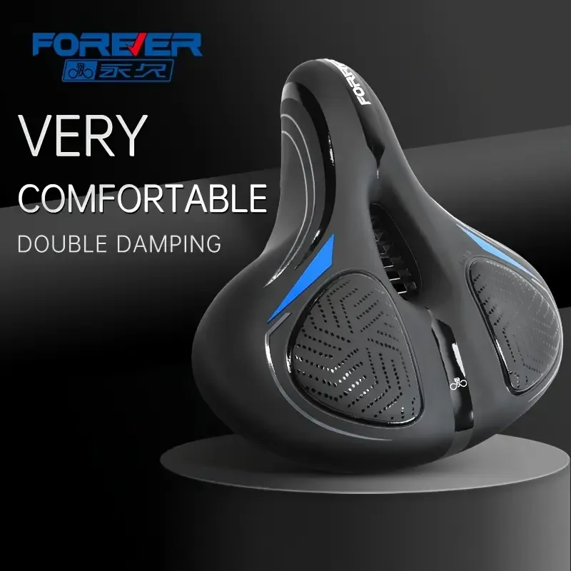 

Bike Seat Saddle, Cycling Soft Shock-Absorbent Seat For MTB And Road Bikes