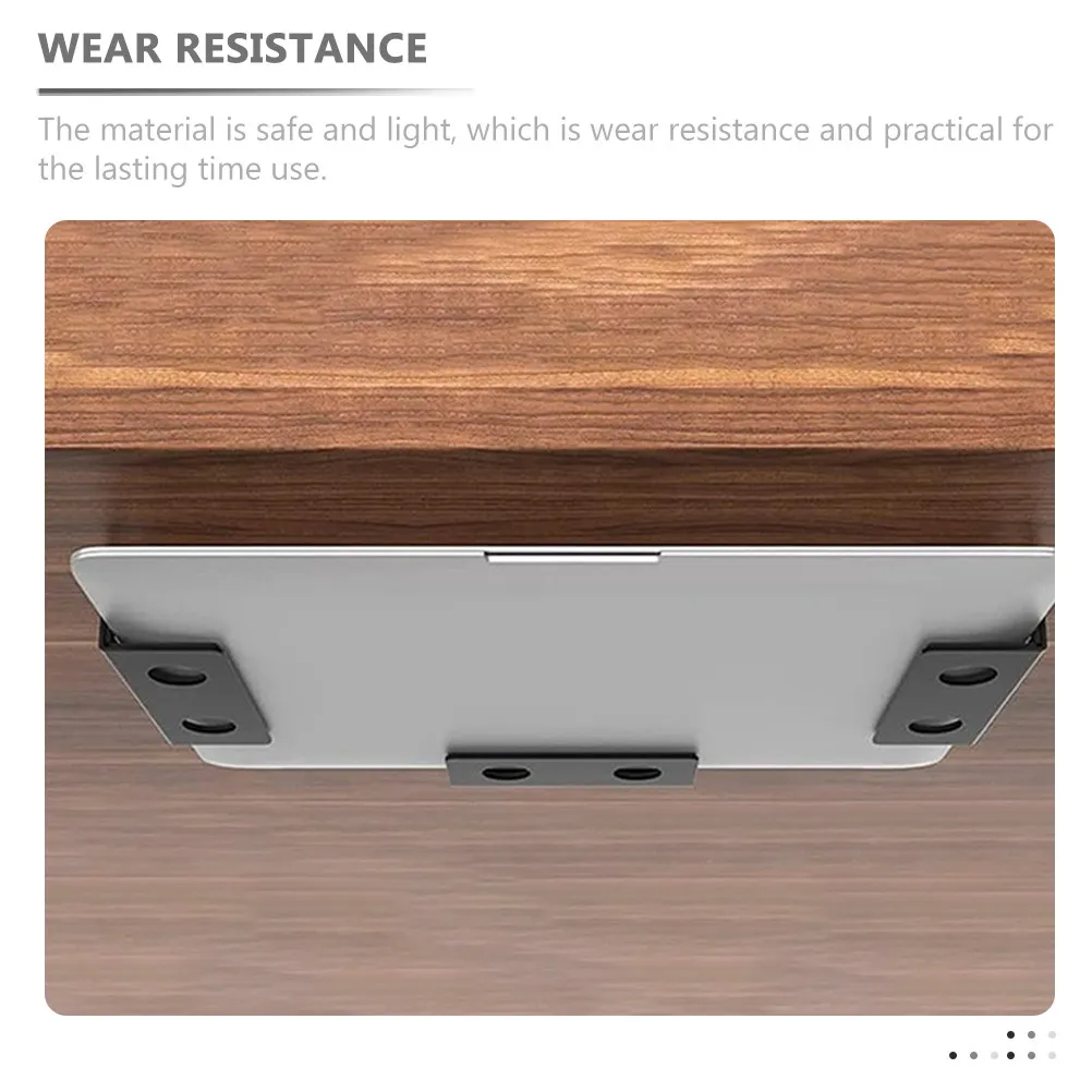 1Set Under Desk Laptop Holder Heavy Duty Plastic Mount for Table Desk Bottom with Sturdy Frame Space Saving Tablet Storage Rack
