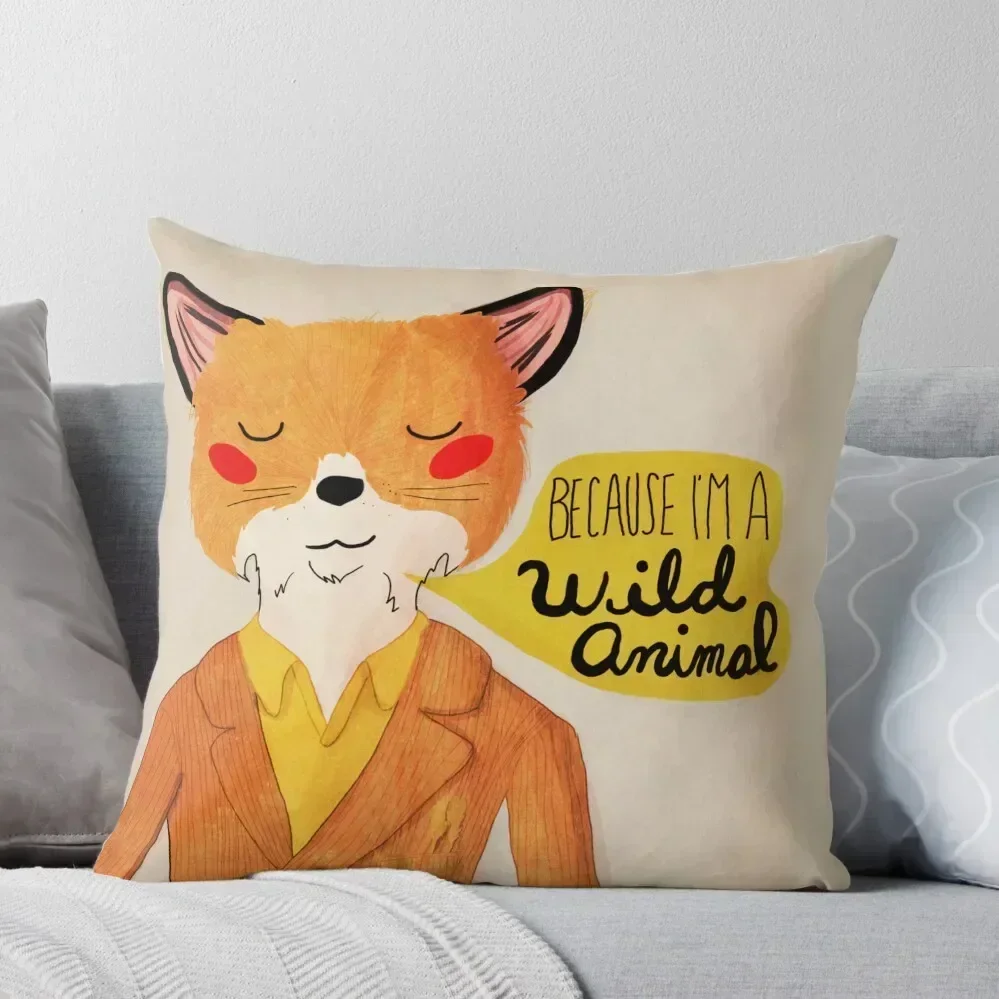 

Because I'm A Wild Animal Throw Pillow Pillow Decor Plaid Sofa autumn pillowcase pillow