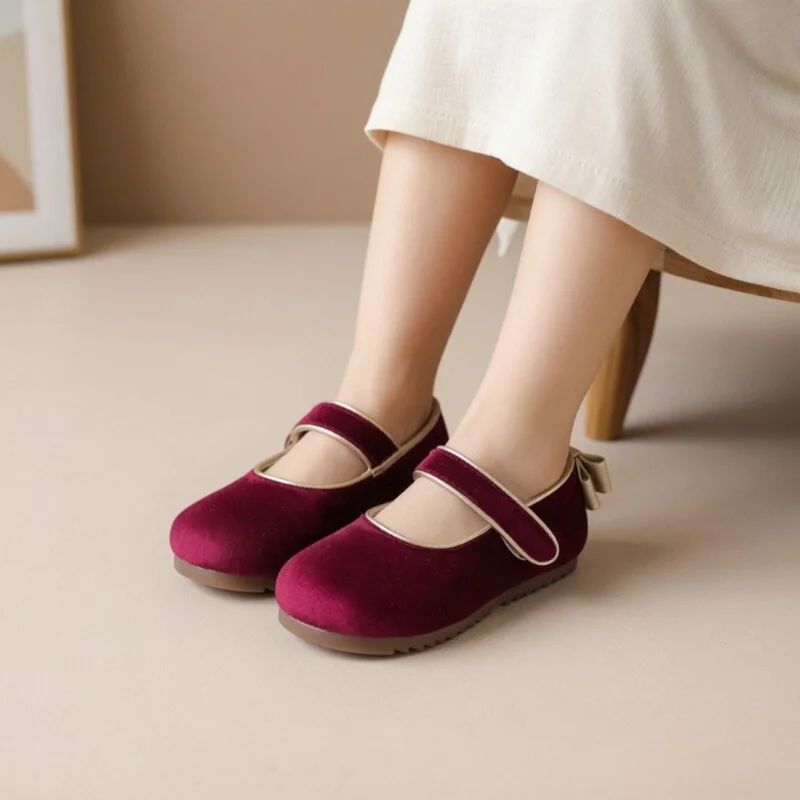 

Детские туфли из искусственной кожи для девочек, на мягкой подошве, вельветовые, весна-осень, размеры 21-34