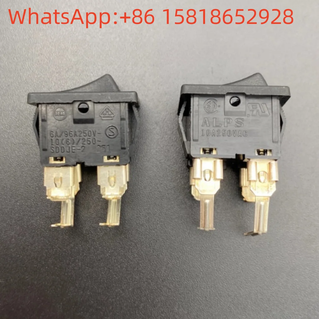 5pcs Japanese ALPS SDDJE-2 rocker ship type power switch buttons 4 bent pins 2 positions 10A high current