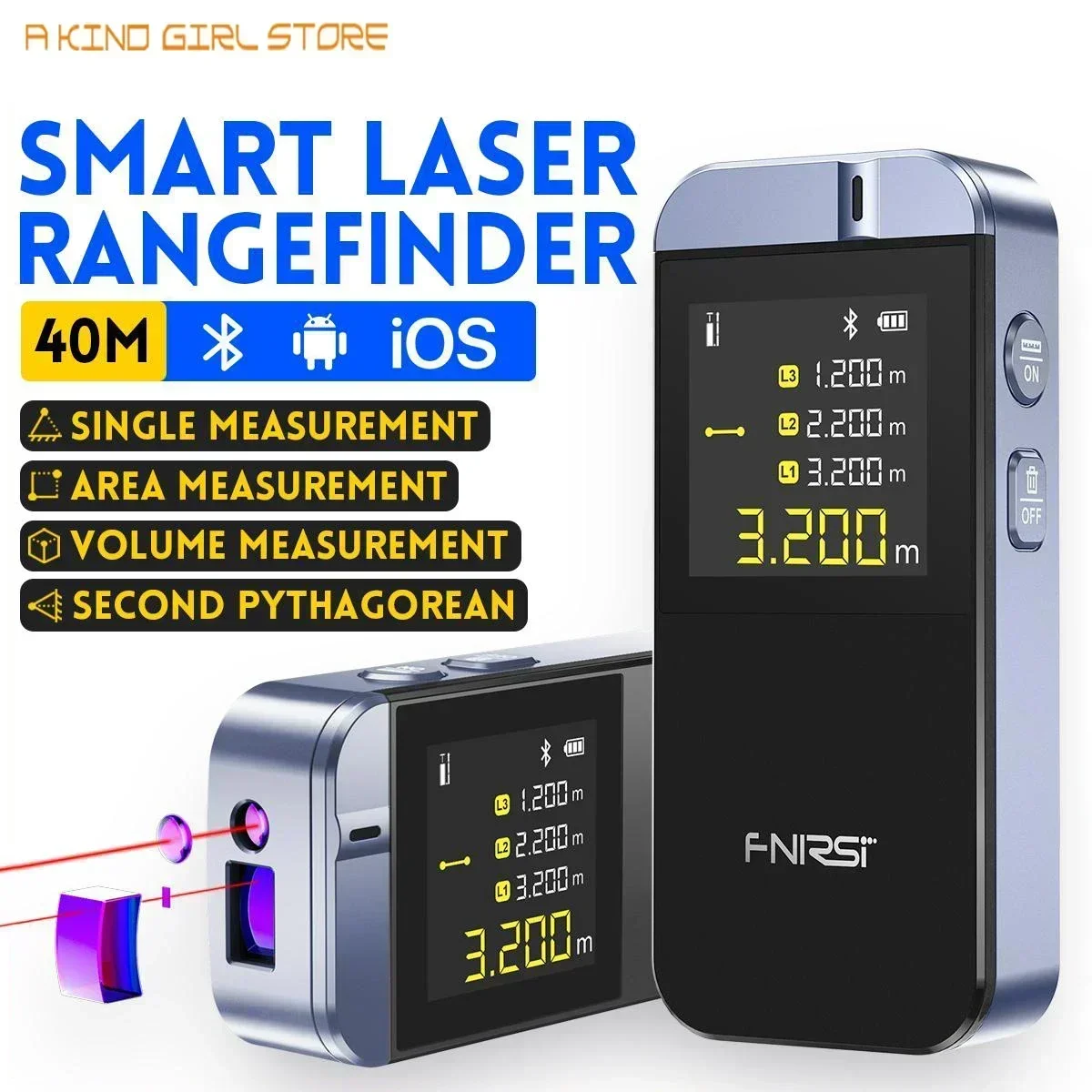 Smart Laser Rangefinder 40M Laser Tape Measure Digital Distance Meter Metro Laser Digital Accurate APP To Draw  #20