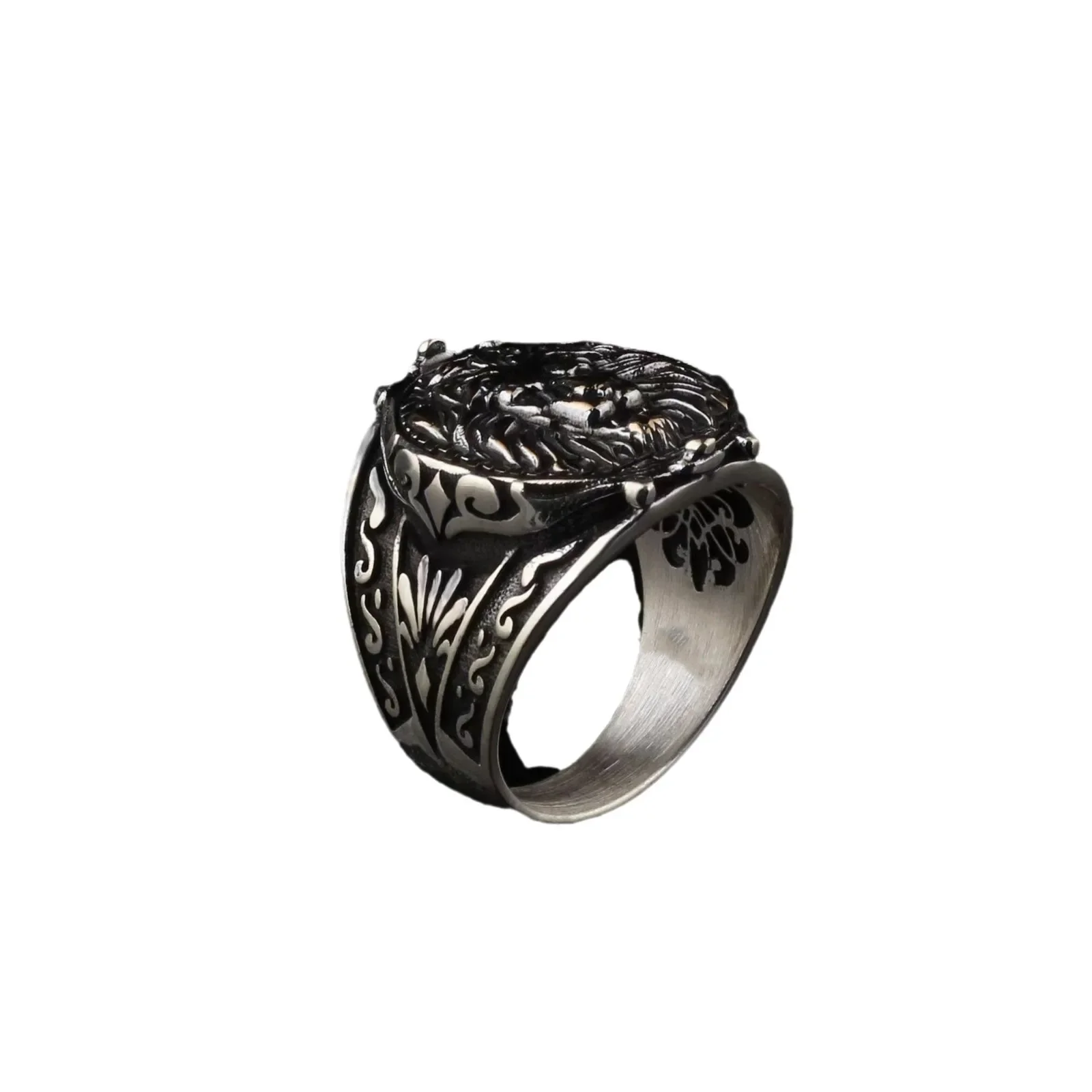 New domineering European and American style lion head fashion ring