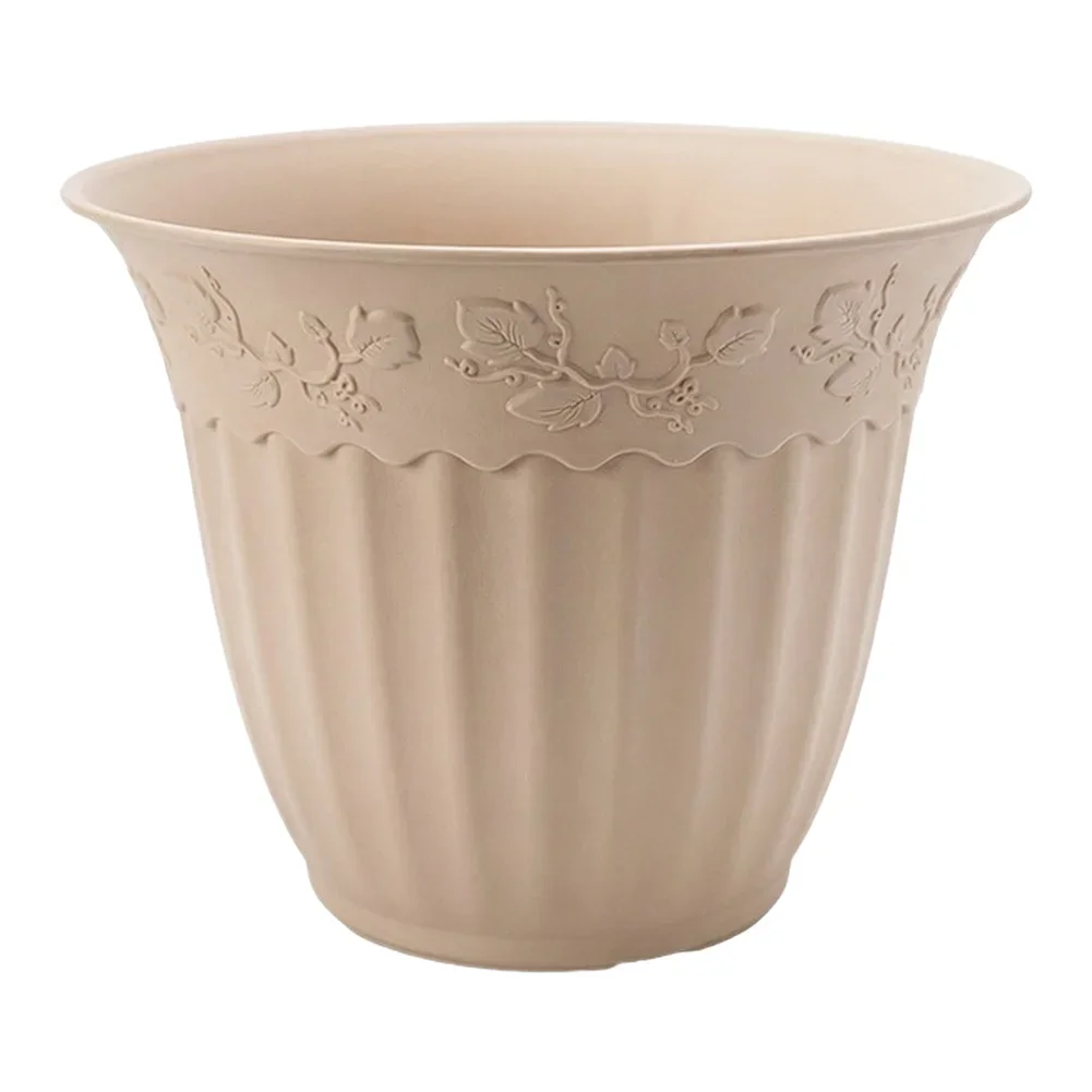 European Style Pot Plastic Flower Pot High-quality Plastic Material Bottom Drainage Holes Design For Home Decoration