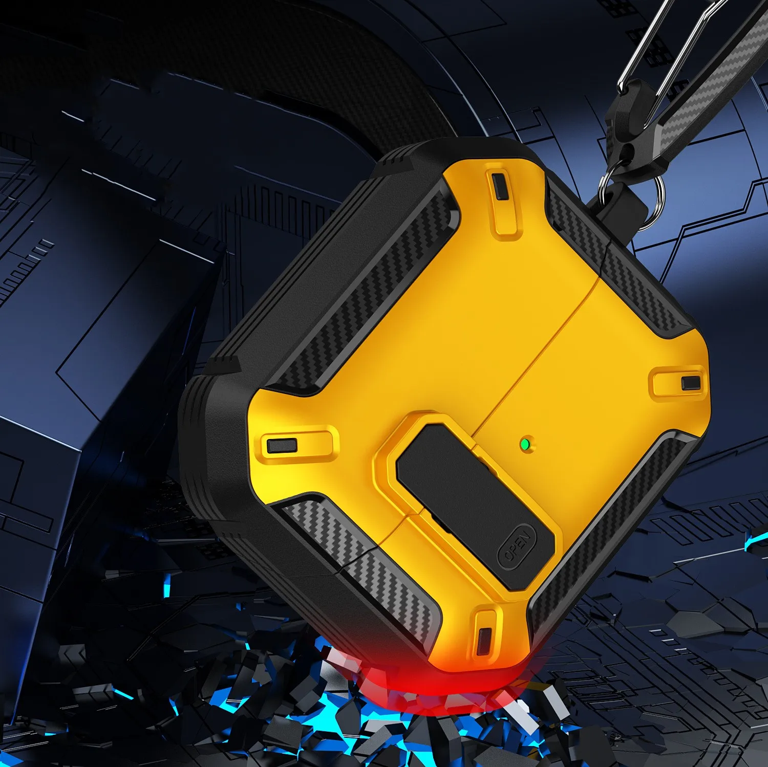 Voor Samsung Buds 3 Pro Case 2024 Nieuwe Koolstofvezel Cover Secure Lock Beschermhoes met Reinigingsset Voor Samsung Galaxy Buds 3