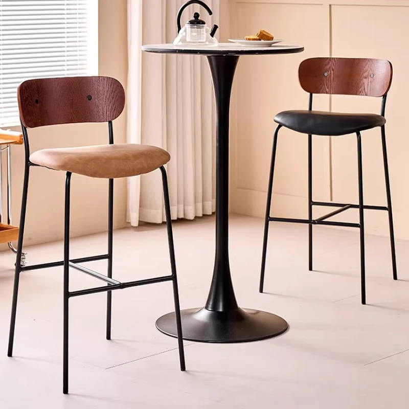 

Винтажный барный стул из бархата для гостиной, современный портативный легкий барный стул-шезлонг из велюра, скандинавская мебель