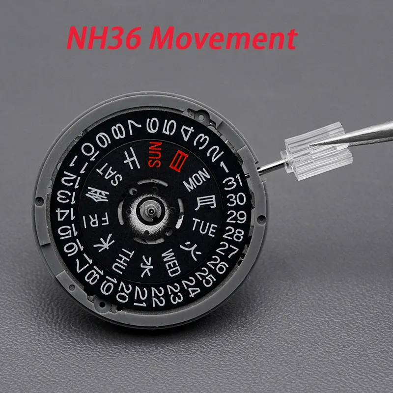 

Japan NH35 NH36 Automatic Movement With Black Week/Window Luxury Date High Accuracy Automatic Mechanical Watch Wrist