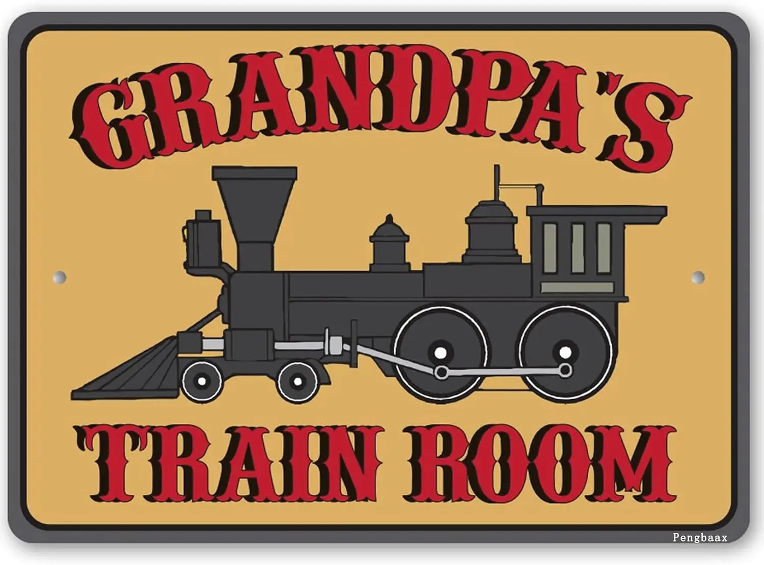 ZYR Grandpas Train Room Custom Train Room Sign Lover Decor Gift for Metal Sign Tin Sign Bar Decoration Wall Theater Sign Wa sign