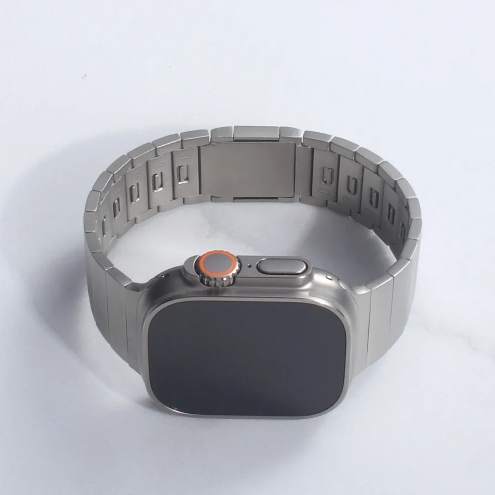 Edelstahl Link Armband für Apple Uhren armband 44mm 45mm 46mm 49mm Metall Magnetband iwatch Serie Ultra 2 10 9 8 7 6 se