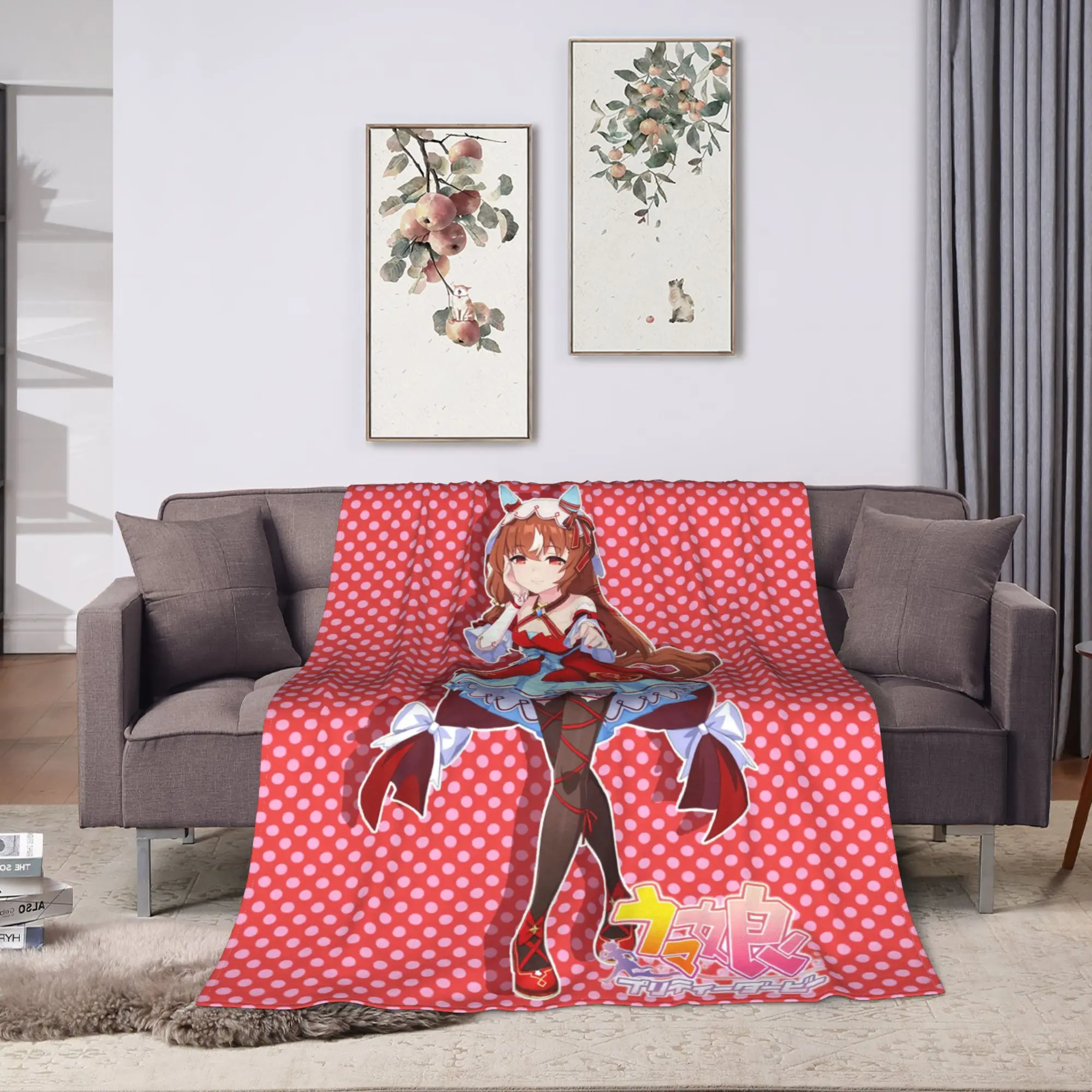 Still In Love UmaMusume Pretty Derby Flannel Blankets Autumn  Warm Soft Bedding Throws for Girls Boys Living Room Sofa Bed Cover