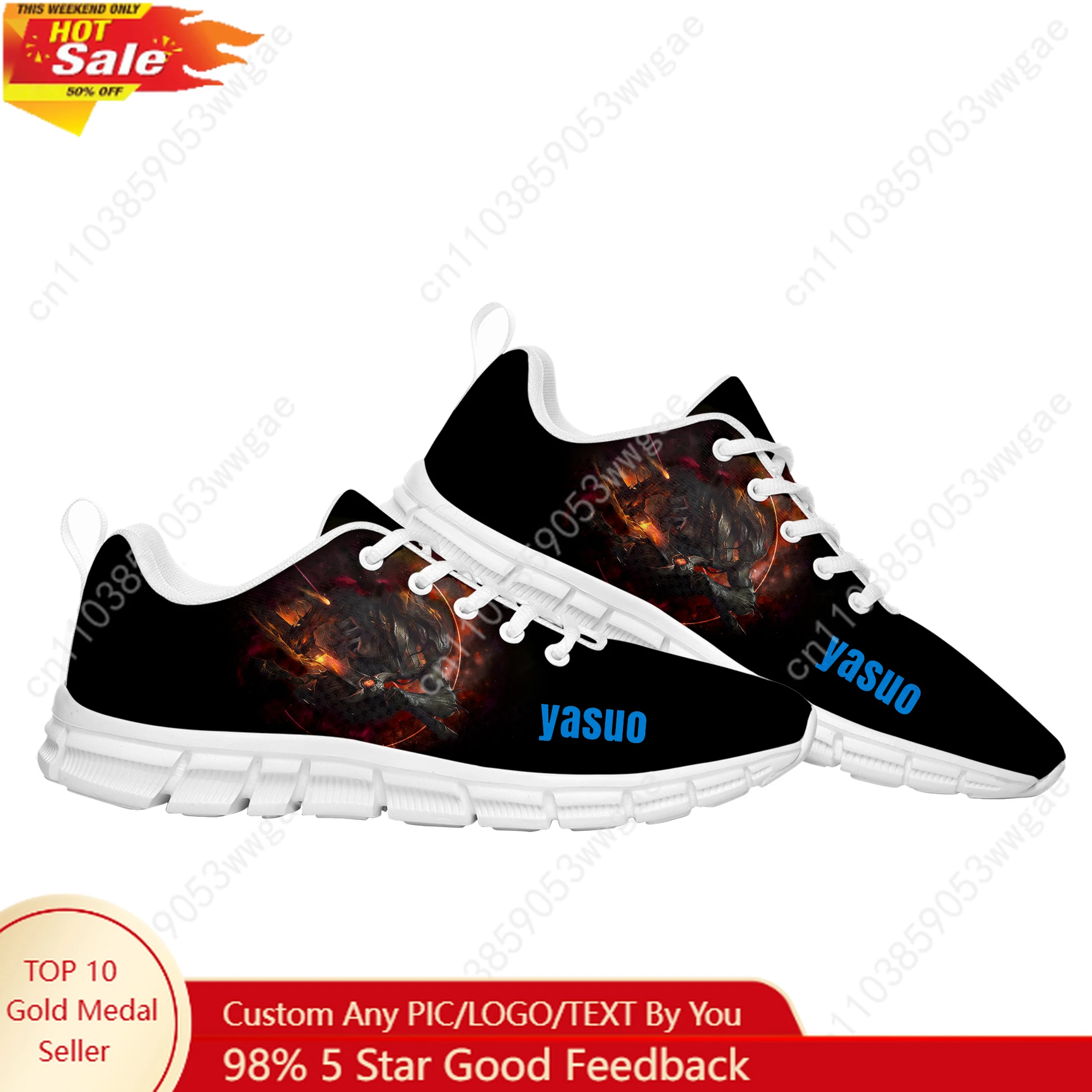 

Yasuo Sneakers Mens Womens Teenagers Personalized Sports Shoes Running Shoes Casual Comfortable High Quality Customized Shoes