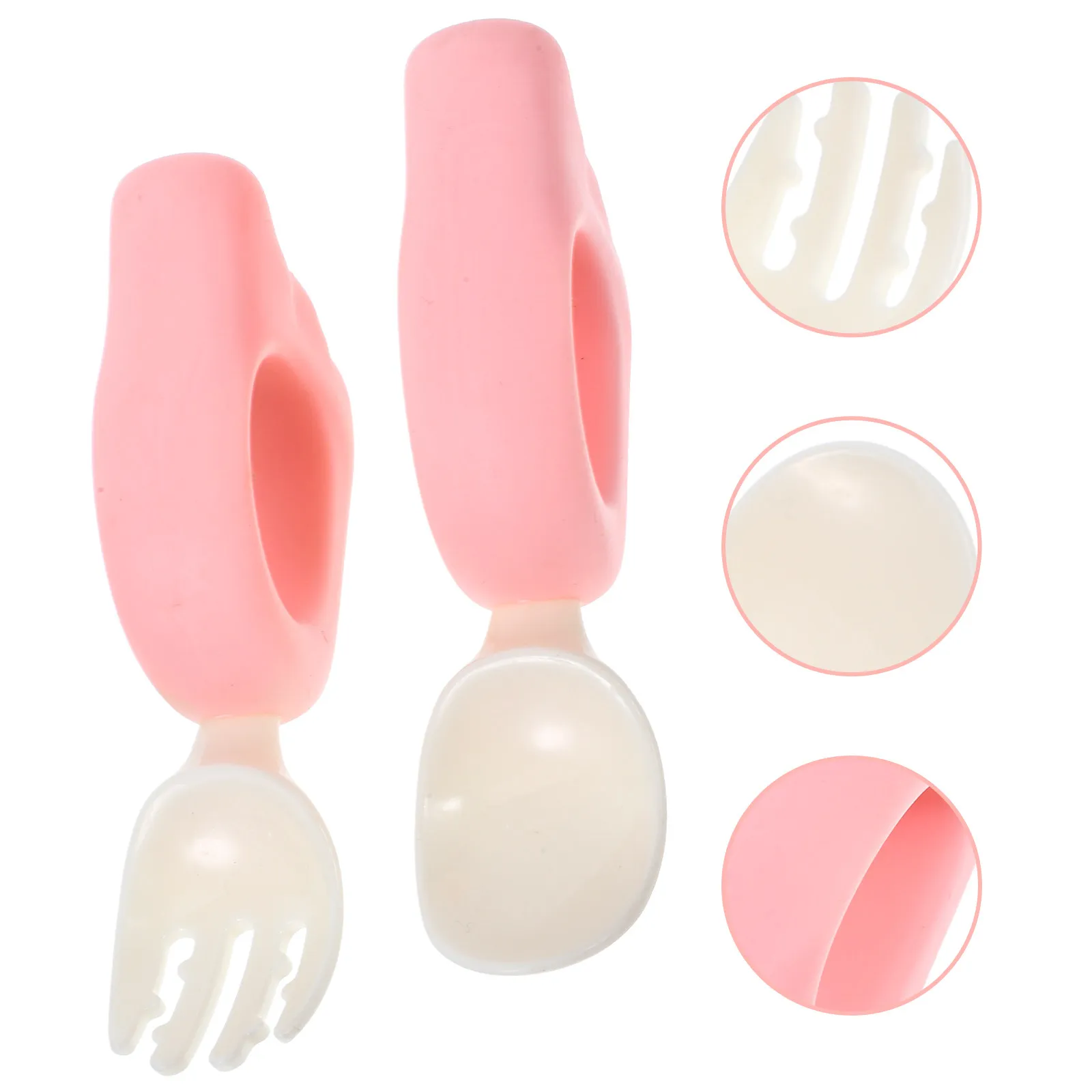 

1Set Silicone Baby Feeding Spoon Fork Baby Tableware Training Utensils Toddler Feeding Supplies Toddler Utensils