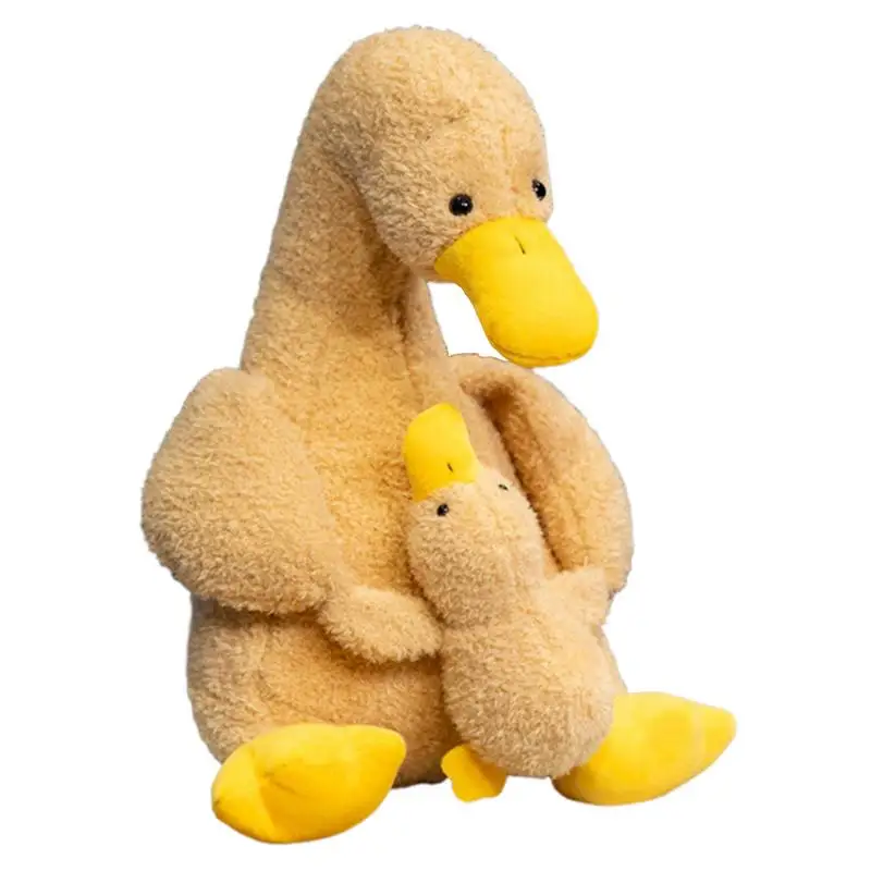 Animal de pelúcia pato dos desenhos animados plushies mãe e criança pato macio crianças dormindo conforto boneca para meninos meninas crianças