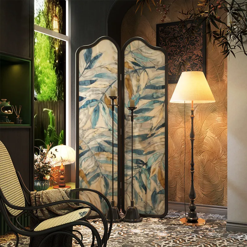 

DSA folding mobile screen partition, living room entrance, household sofa, balcony cover decoration, bedroom, bedside partition