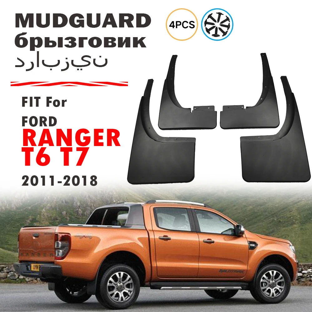 

Для Ford Ranger T6 T7 брызговик брызговик брызговик аксессуары 4 шт. 2011 2012 2013 2014 2015 2016 2017 2018