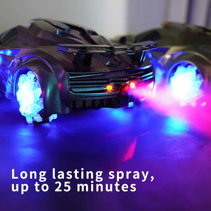 RC Stunt Car 2,4G 4WD reloj Sensor de gestos vehículo de Control remoto 360 grados Flip simulación Spray noche brillo efecto modelos juguete