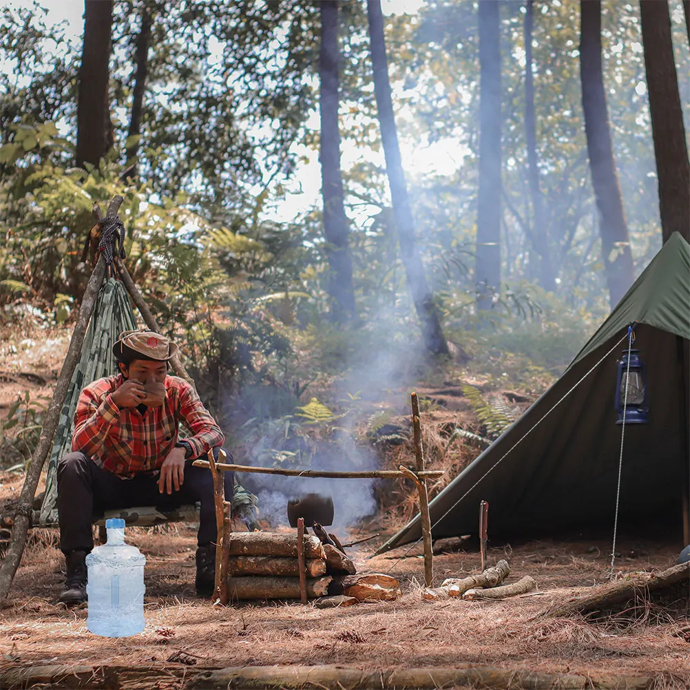 

Mineral Water Bottles 5L Small Mouth Bucket Spare Cap Portable PC Material Large Capacity Water Jug Camping Hiking Picnic Home