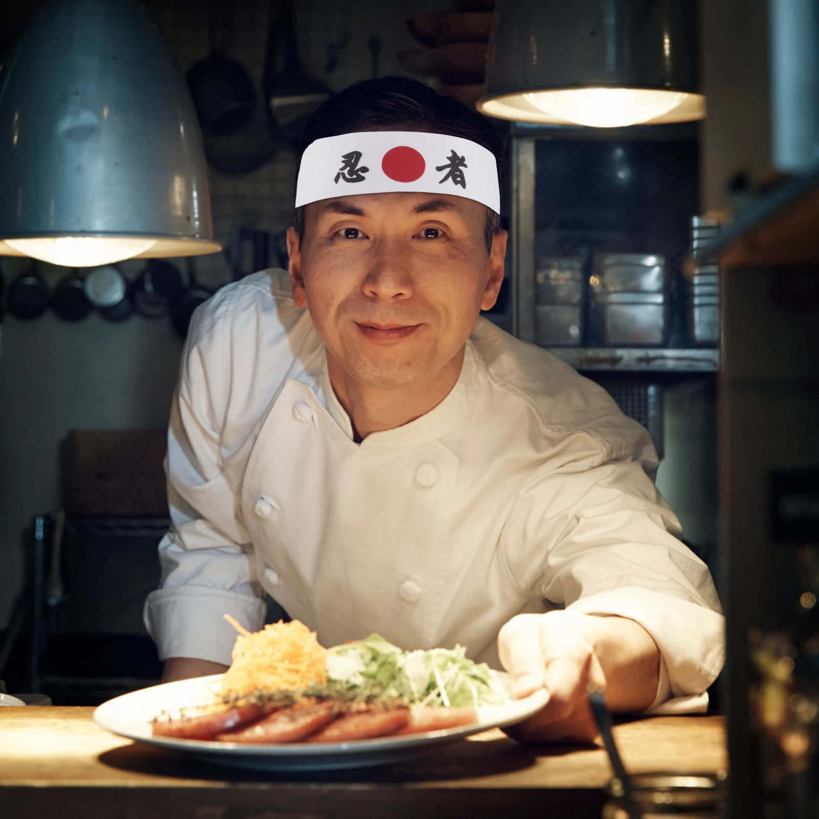 

2pcs Winning Headscarf Japanese Cooking Bandana Mens Headband Karate Cotton Sushi Costume Home Kitchen Wide