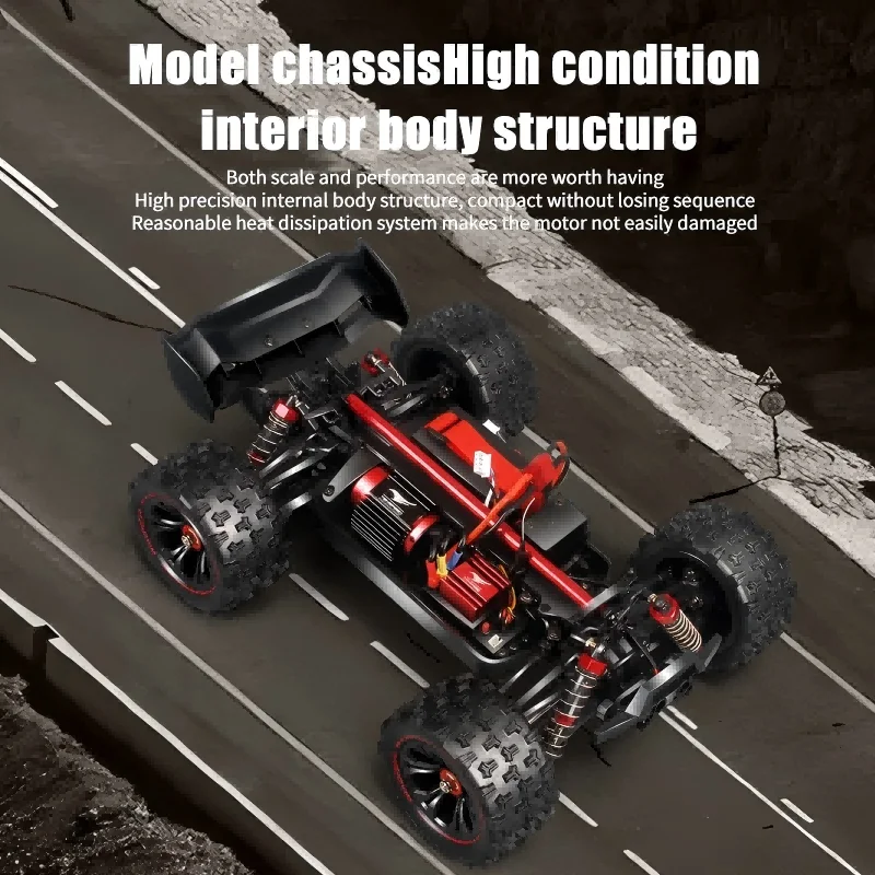 4WD 원격 제어 1/14 RC 자동차 50 또는 슈퍼 브러시리스 85 KM/H 빠른 RTR 고속 모든 지형 오프로드 라디오 4x4 성인용 트럭