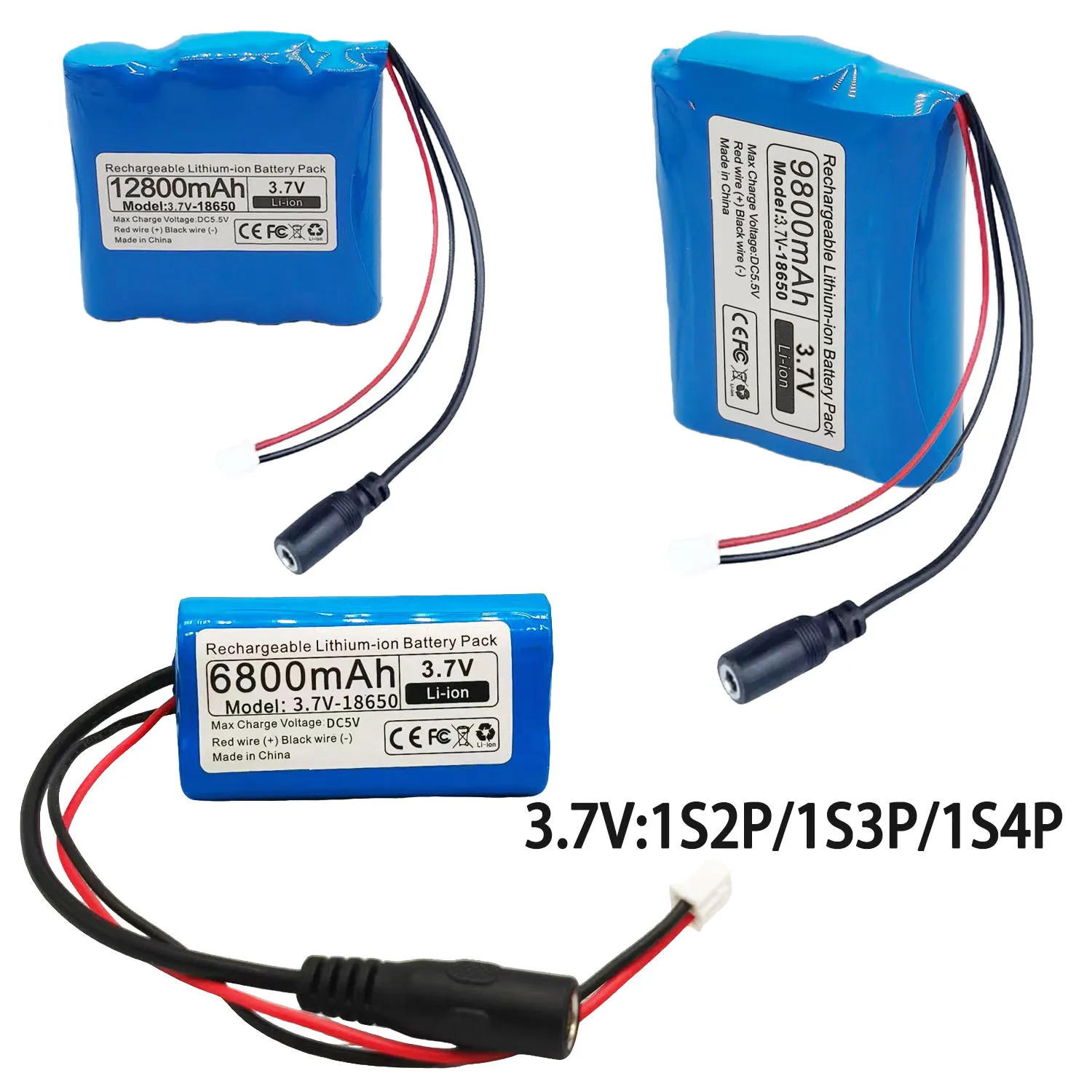 Bateria de Lítio Recarregável 3.7V 18650 para Luzes LED, Caixas de Som Bluetooth, Fonte de Energia de Backup para Áudio e Microcontroladores