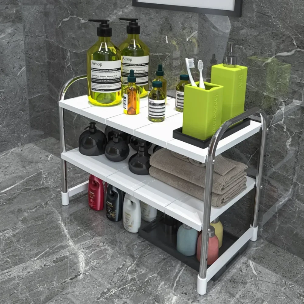 

#For 2tier Kitchen Under Sink Rack Versatile And Space-Saving Kitchen Sink Storage Rack Stainless Steel Telescopic Storage Shelf