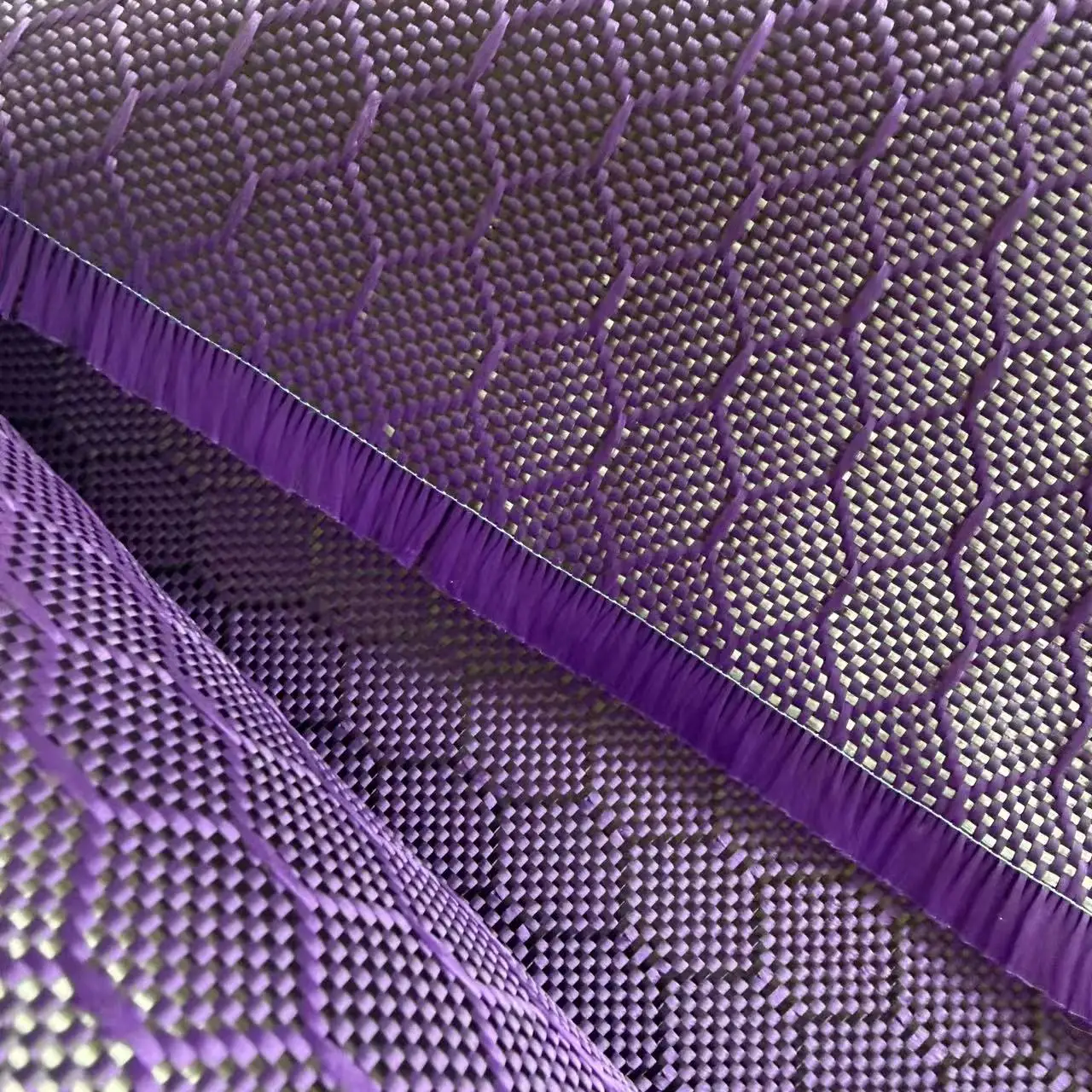 

240g purple hexagonal football pattern jacquard motorcycle modified helmet DIY surface decoration 3K carbon fiber woven fabric