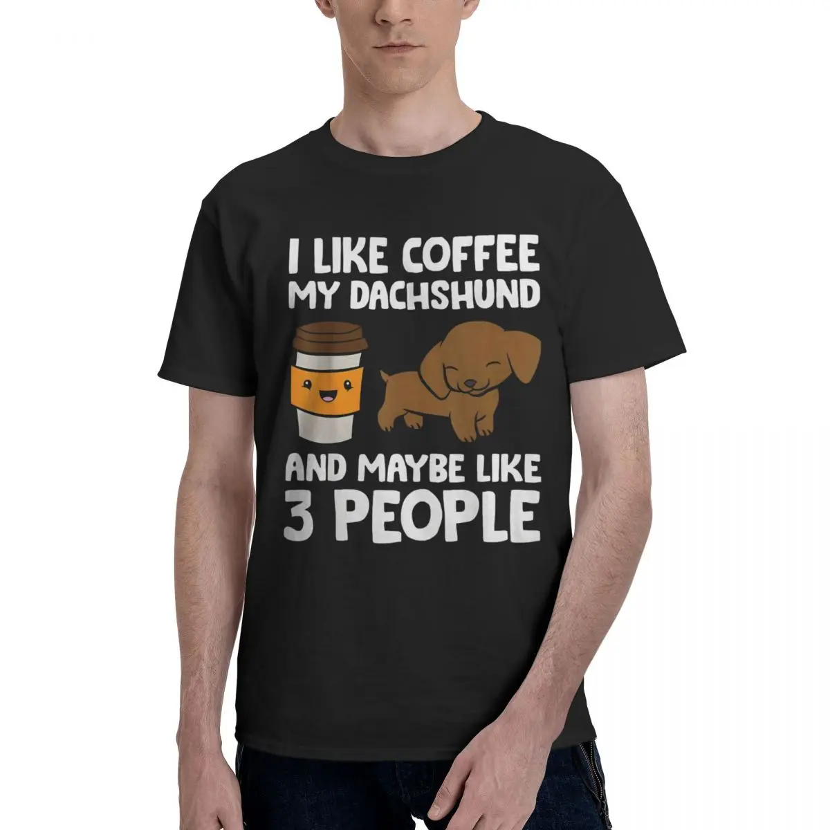 

Coffee Dachshund Lover Tee Graphic Motion Vintage Title Tees Fitness USA Size