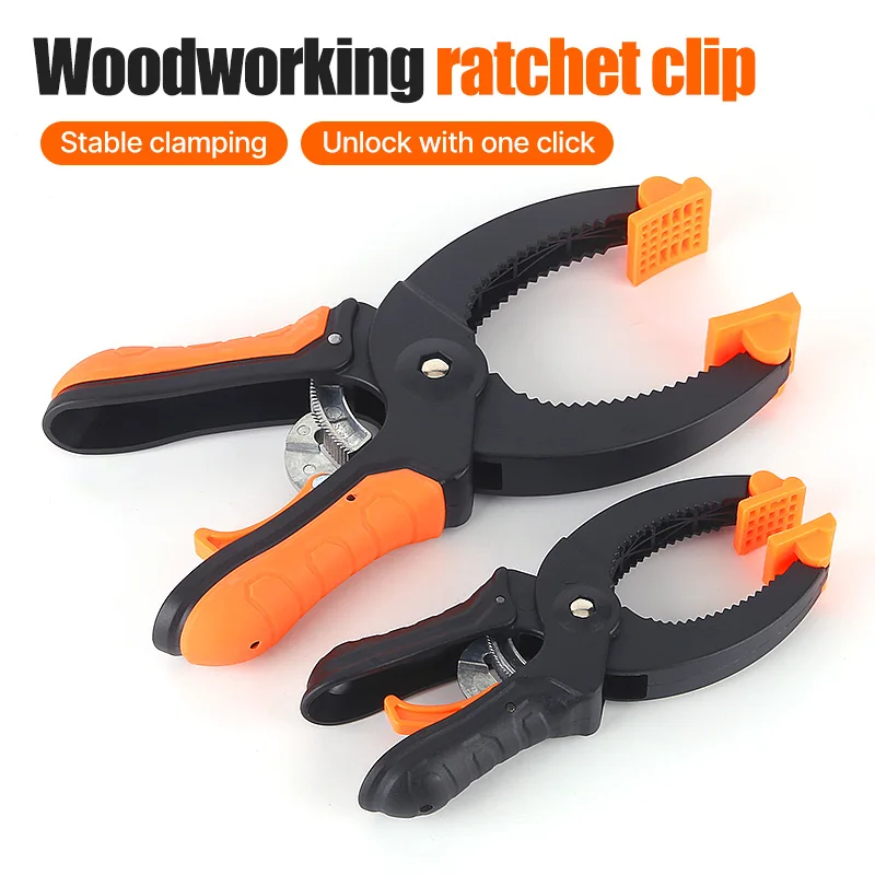 

LIDIAO Ratchet Clip Ratcheting Hand Clamps Set,with Dual swivel pads,Powerful Clamping Force Trigger Clamps for Gluing Securing