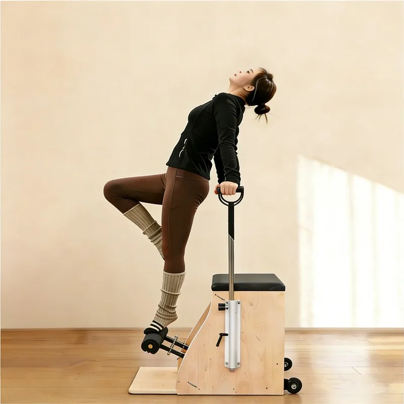YTYIN Hot Sale ProReach Wood Pilates Wunda Chair Steady Chair Eco-Friendly Removable Reformer Split-Pedal Indoor Home Gym Yoga C