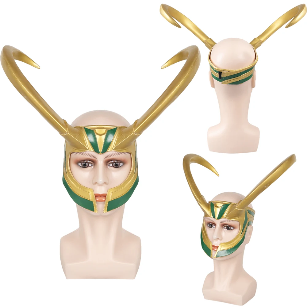 Loki Cosplay Fantasy Mask Headwear TV 2 Super cattivo Masquerade accessori per costumi adulto Halloween Carnival Roleplay puntelli