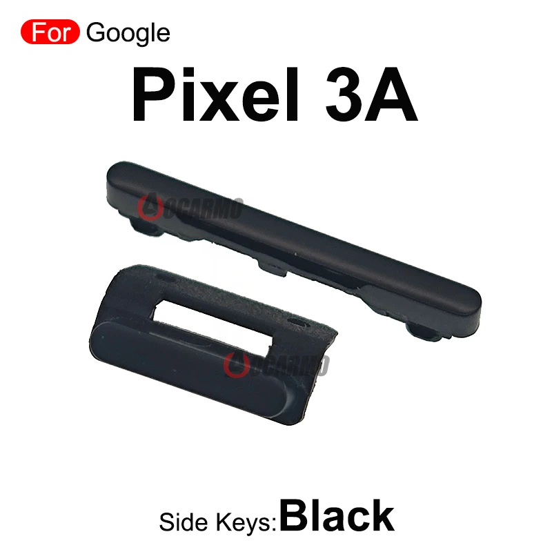 Side Button Keys For Google Pixel 3A XL 3AXL Power On/Off Volume Buttons Replacement Parts Black White Purple