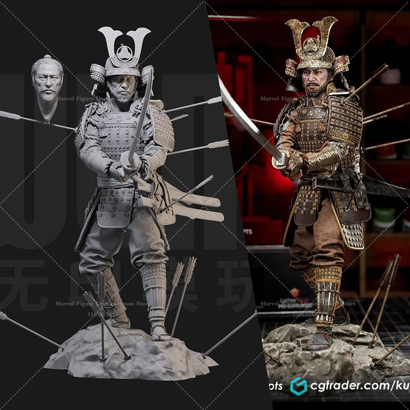 

1/24 1/18 Scale Shogun Ancient Brave Unafraid Warrior Yoshii Toray Japanese Historical TV Drama GK 3D Resin Un-panited Male Doll