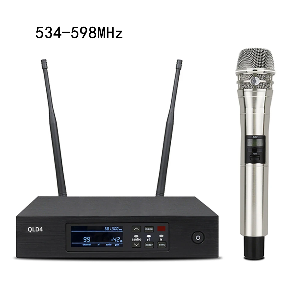 accessories musical instrument pickup 500MHz QLXD4 KSM8 Silvery Professional Wireless Microphone Stage Performance Karaoke Metal