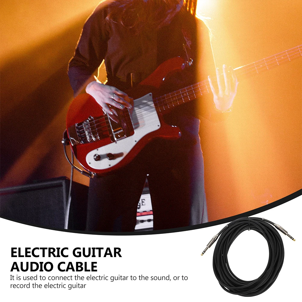 

Premium 6.35Mm Cable For Electric Guitar Mic Black High Conductivity Durable Long Length Stage Performance Audio Connect Wire