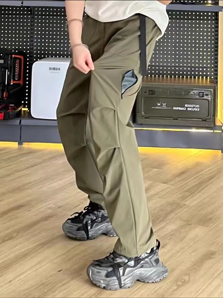 

Lightweight Summer Camouflage Work Trousers Men's Cycling Climbing Pants Qui Dry Soft ell Jaet Zipper Waist Straight Leg