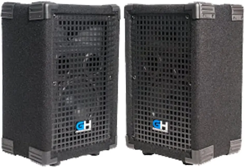 Pair of Passive 6 Inch 2-Way PA/DJ Loudspeaker Cabinets - 400 Watt each Full Range PA/DJ Band Live Sound Speaker