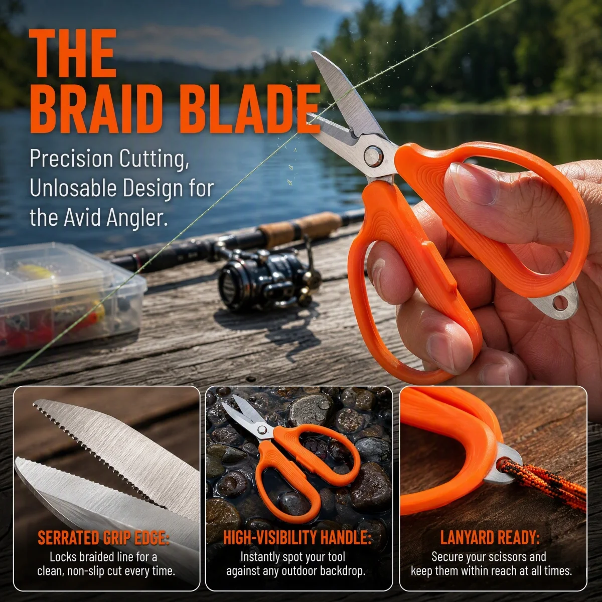 RALERA Saltwater Resistant Fishing Gear Tackle Kit: Fishing Pliers, Fillet Knife, Fish Lip Gripper,  Braid Scissors, Line Cutter view 5