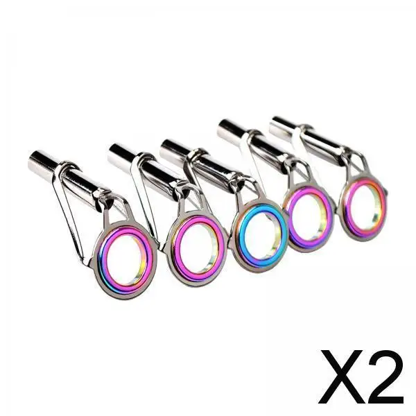 Fishing Rod Tip Guide Ring Set, Circular Pole Repair, 9 Sizes, 2x5x, Multicolor image 6