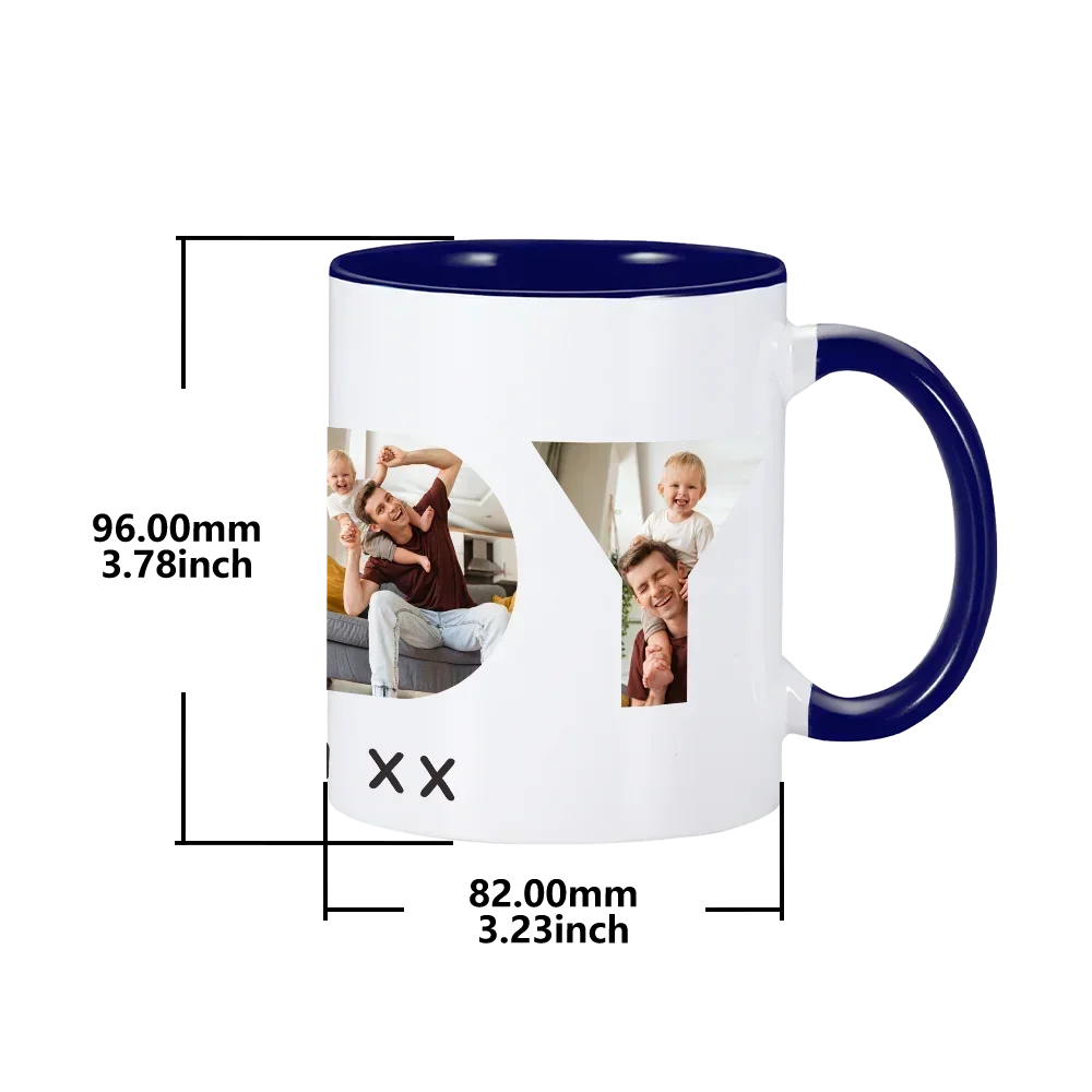 Custom Photo Mugs for Father Dad Daddy Exclusive 11OZ/330ML Coffee Mug with Picture Ceramics Cups Milk Cup Father's Day Gifts