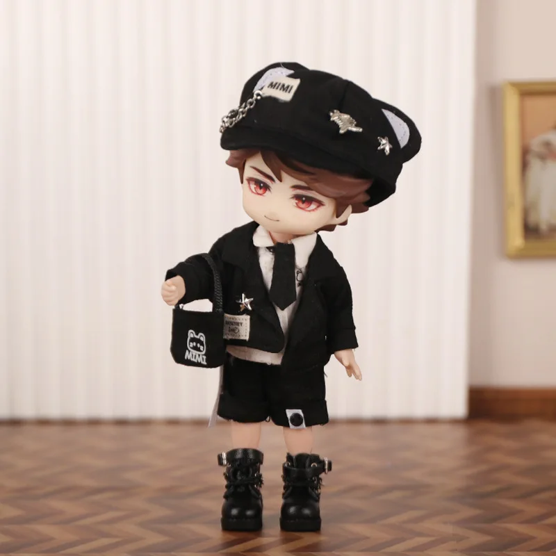 ob11 Clother Cute Uniform Molly Doll Gentleman Suit Clothes Shirt Tie Decoration Fishbone Razor Hat 12 Points Bjd GSC Body