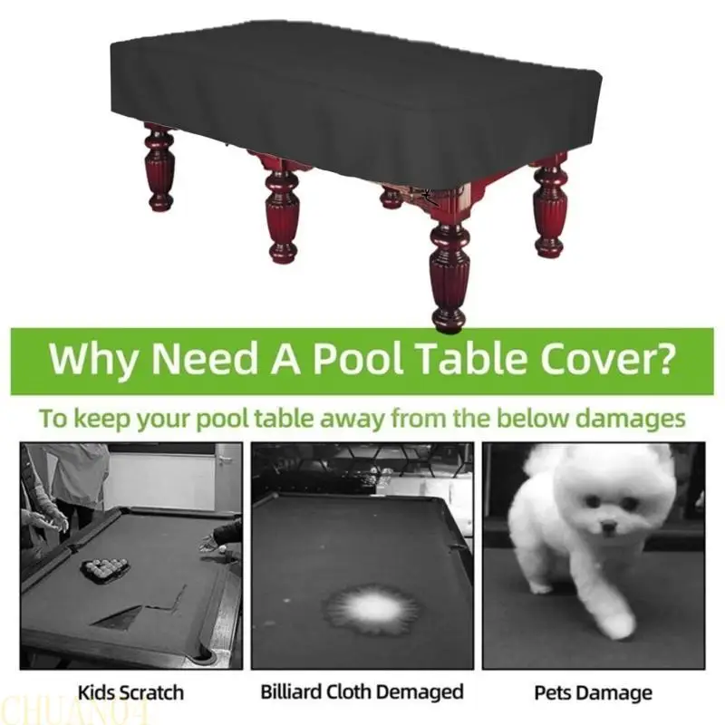 غطاء طاولة بلياردو A1A2 مع أربطة من قماش أوكسفورد غطاء طاولة بلياردو #5