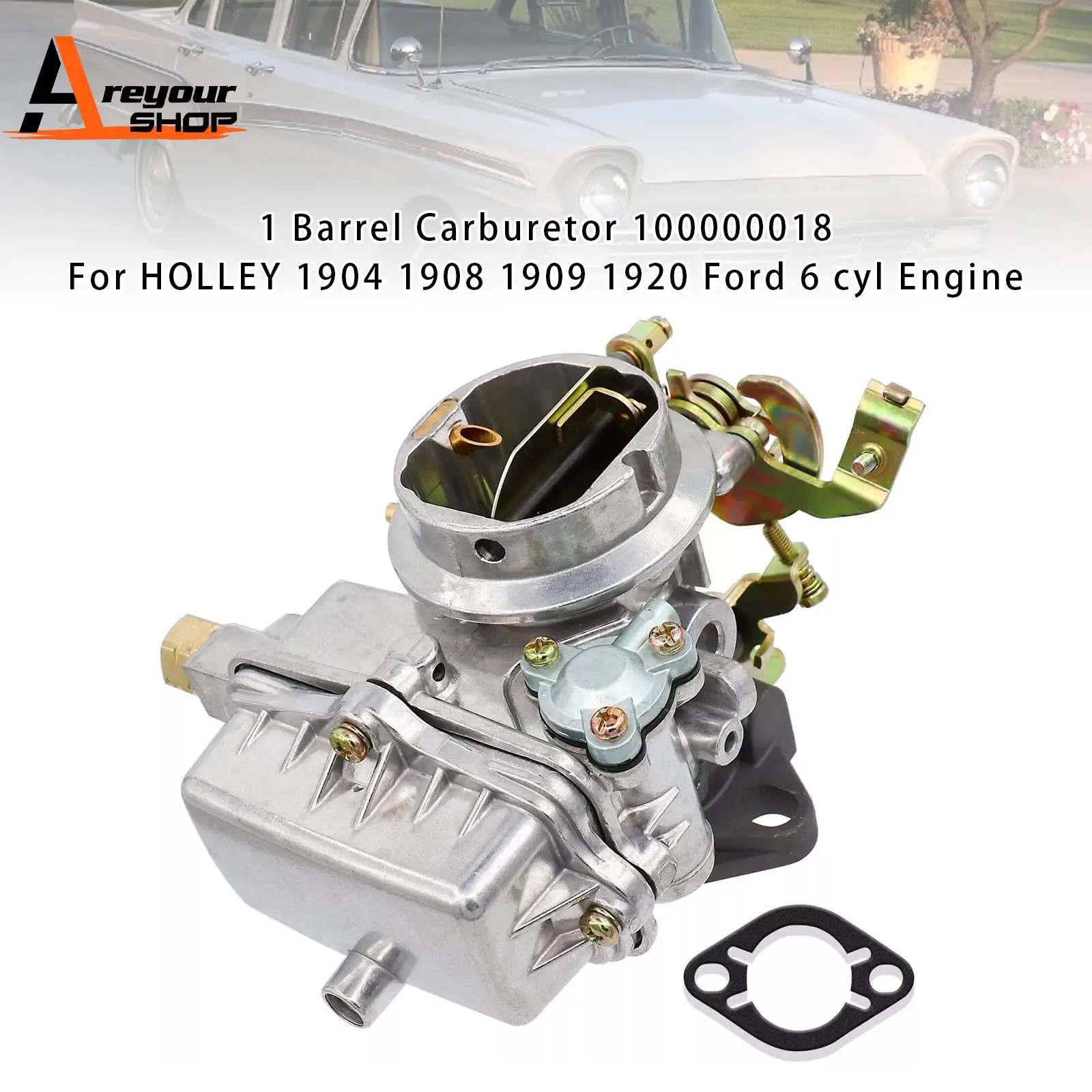 Carburador de 1 cilindro 100000018 para motor HOLLEY 1904 1908 1909 1920 Ford 6 cilindros