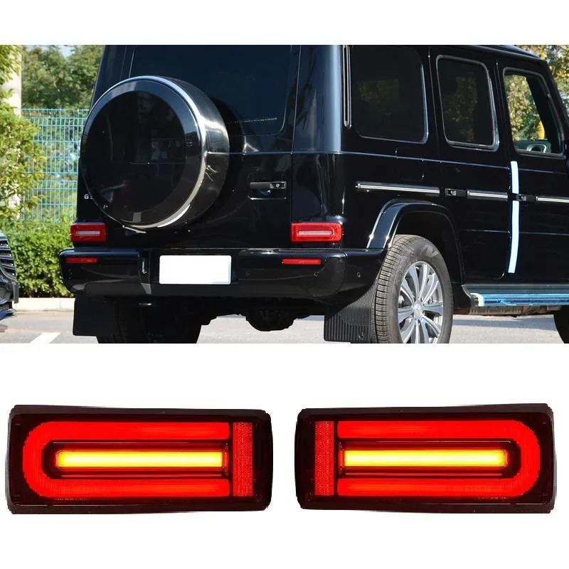 2pcs LED Tail Lights Rear stop Tail Light Brake light Turn Signal for Mercedes W463 G-Class G500 G550 G600 2004-2018