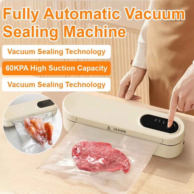 آلة الختم المنزلية الصغيرة أكياس الغذاء فراغ التعبئة والتغليف التلقائي آلة الختم الضاغطة