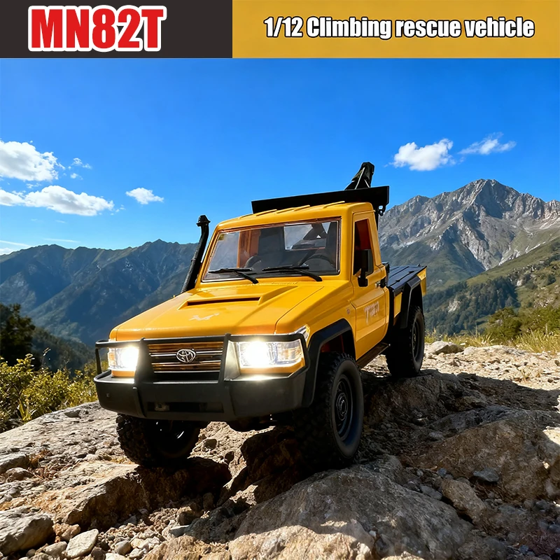 Mn82T MN82 1:12  Rc Car With LED Lights Full-scale Simulation LC79 Professional 4WD Remote Control Pickup RC Truck Model Toys